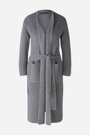 Bild 7 von Knitted coat with wool in grey | Oui