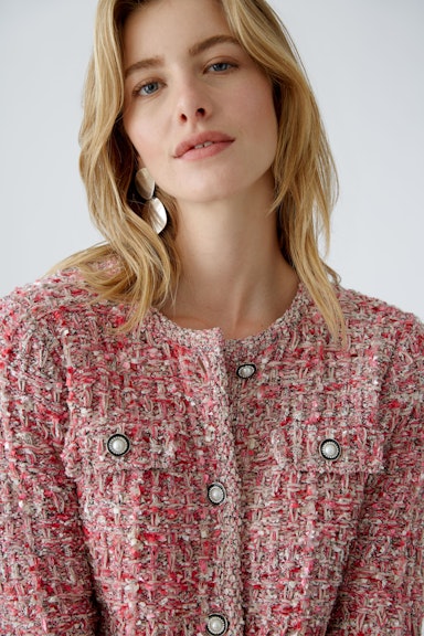 Bild 4 von Cardigan in tweed look in pink rose | Oui