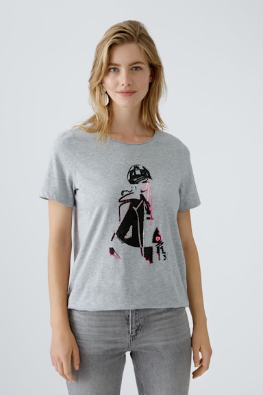 Bild 3 von T-Shirt reine Biobaumwolle in light grey | Oui