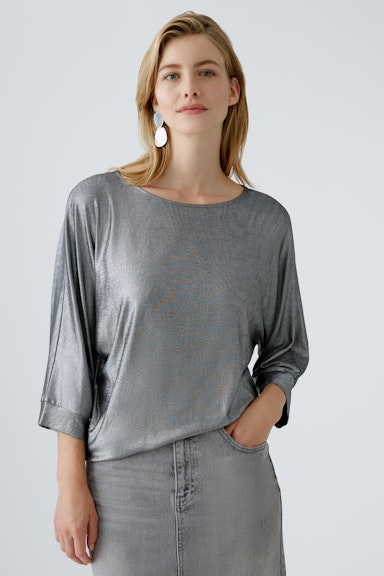 Bild 2 von T-shirt elastic viscose in grey silver | Oui