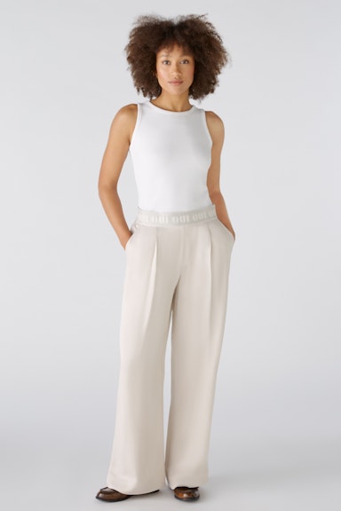 Bild 5 von Palazzo trousers viscose mixture in light stone | Oui