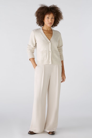 Bild 1 von Palazzo trousers viscose mixture in light stone | Oui