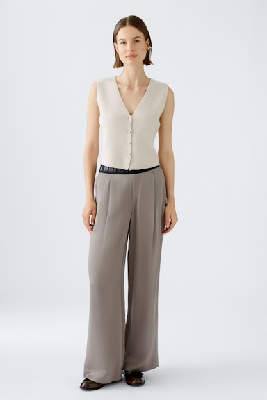 Bild 1 von Palazzo trousers viscose mixture in taupe | Oui