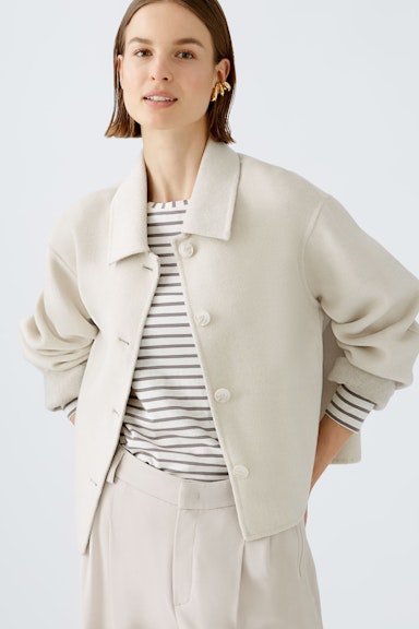 Bild 1 von Jacket wool blend with cashmere in lt stone taupe | Oui