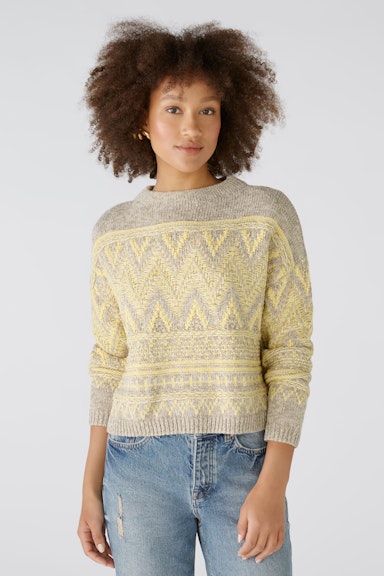 Bild 3 von Pullover cotton blend in yellow taupe | Oui