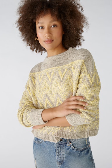 Bild 5 von Pullover cotton blend in yellow taupe | Oui