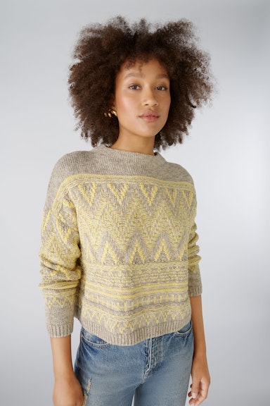 Bild 1 von Pullover cotton blend in yellow taupe | Oui