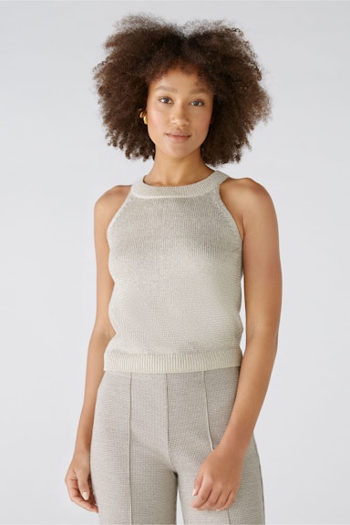 Bild 3 von Knitted top cotton blend in light gold | Oui