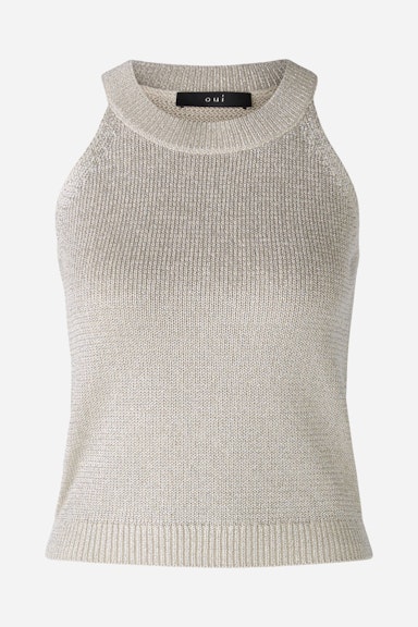 Bild 5 von Knitted top cotton blend in light gold | Oui