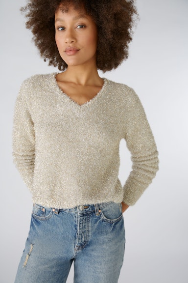 Bild 1 von Pullover mit Glanzgarn in light gold | Oui