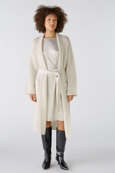 Bild 2 von Knitted coat with wool in offwhite | Oui