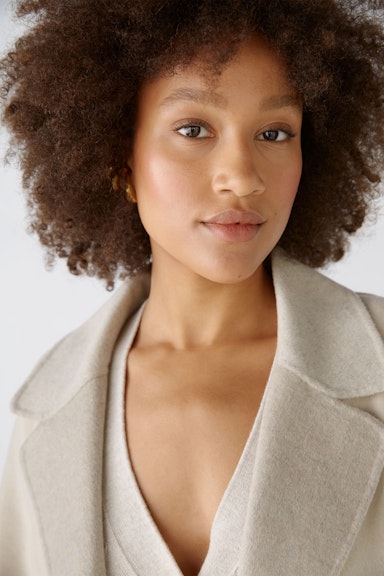 Bild 5 von Coat wool blend with cashmere in lt stone taupe | Oui