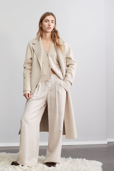 Bild 6 von Palazzo trousers viscose mixture in light stone | Oui