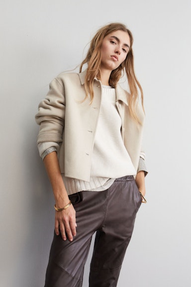 Bild 6 von Jacket wool blend with cashmere in lt stone taupe | Oui