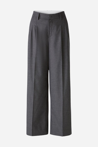 Bild 5 von Pleated trousers with viscose in dark grey | Oui