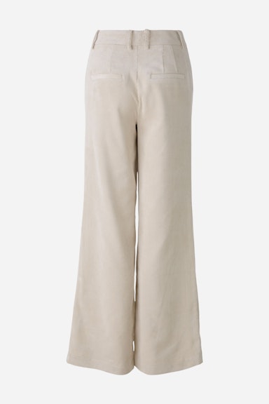 Bild 7 von Corduroy trousers straight leg, mid waist, long in light beige mel | Oui