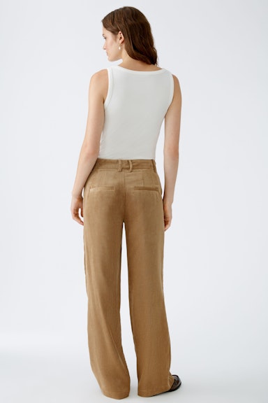 Bild 3 von Cordhose straight leg, mid waist, long in camel | Oui