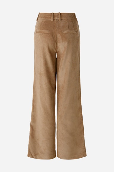 Bild 6 von Corduroy trousers straight leg, mid waist, long in camel | Oui