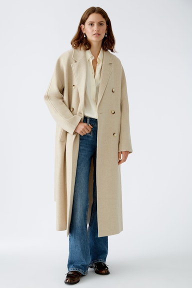 Bild 2 von Coat at maxi length in light stone | Oui