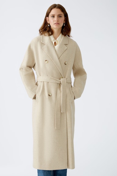 Bild 1 von Coat at maxi length in light stone | Oui