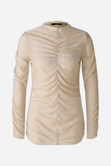 Bild 7 von Long-sleeved shirt in metal look in light beige mel | Oui