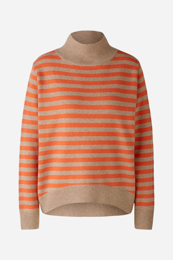 Turtleneck pullover with wool