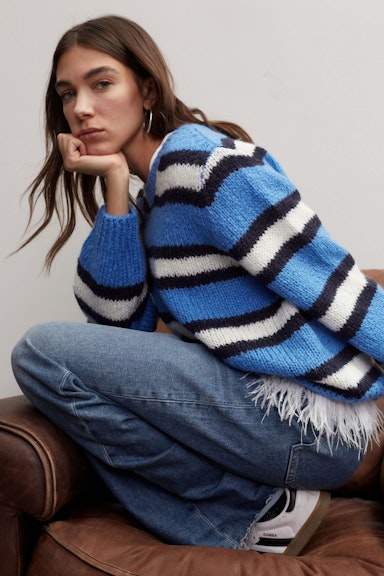 Bild 6 von Pullover mit Wolle und Mohair in blue white | Oui