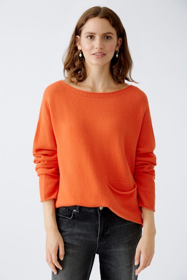 Bild 2 von Pullover Wollmischung in cherry tomato | Oui