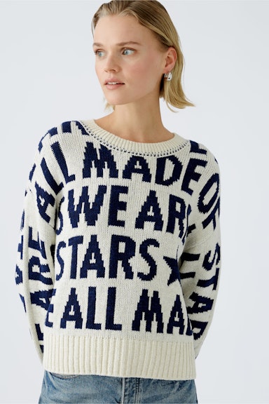 Bild 1 von Pullover Baumwollmischung in white blue | Oui