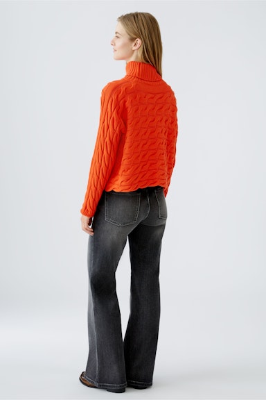 Bild 3 von Rollkragenpullover Baumwollmischung in cherry tomato | Oui