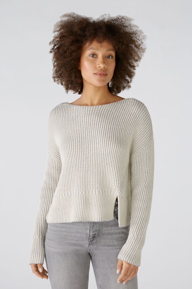 Bild 3 von Pullover Baumwollmischung mit Glanzgarn in lt stone grey | Oui