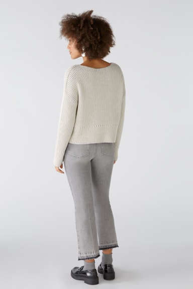 Bild 4 von Pullover Baumwollmischung mit Glanzgarn in lt stone grey | Oui