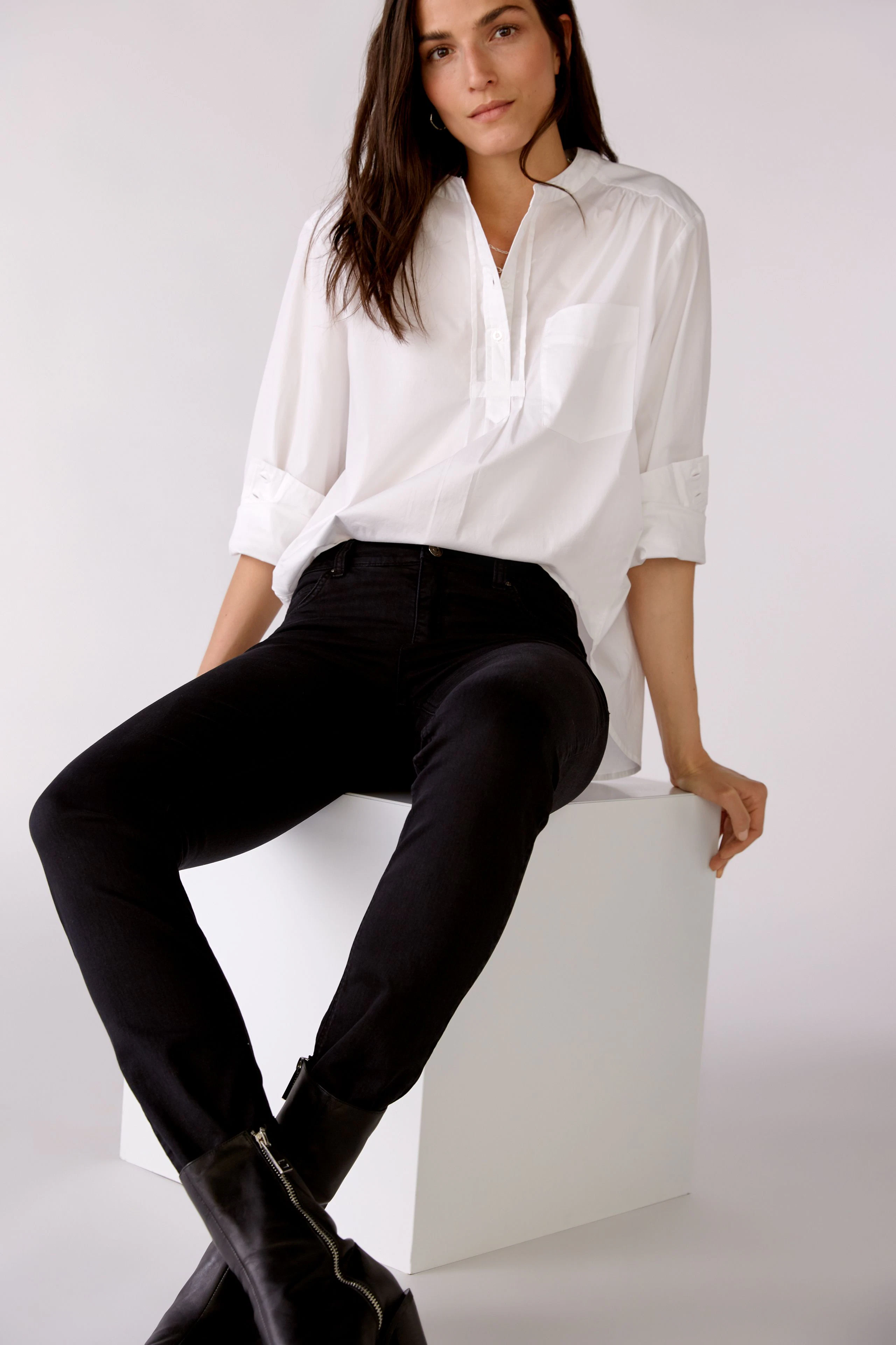 Image 7 of BAXTOR BAXTOR jeggings - black in black | Oui