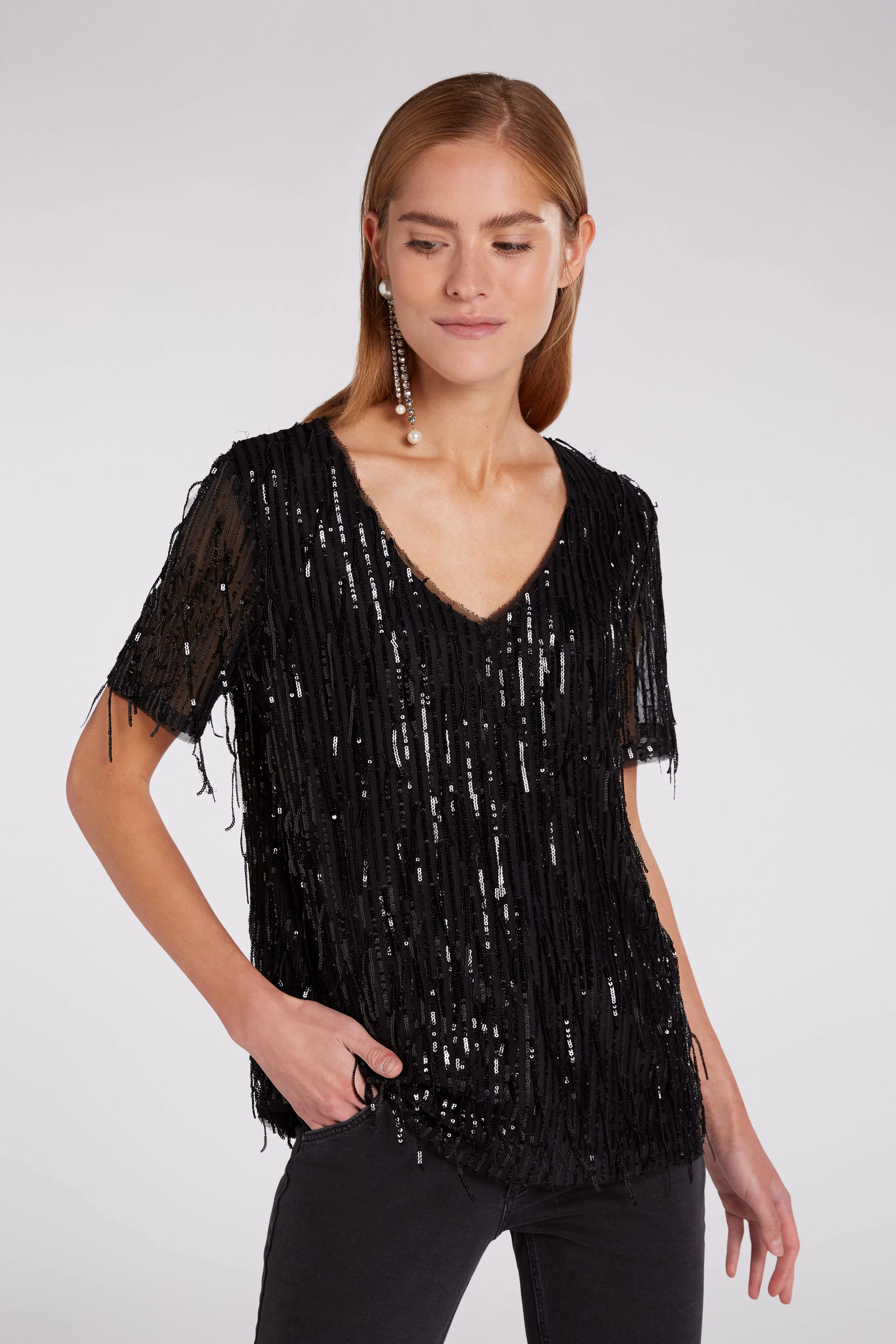 Image 3 of T-shirt - black in black | Oui