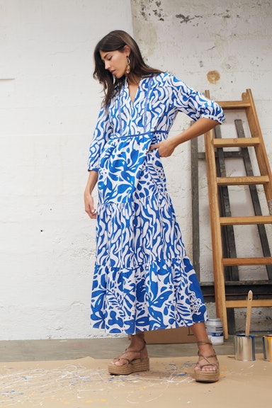 Bild 7 von Maxi dress - blue white in blue white | Oui