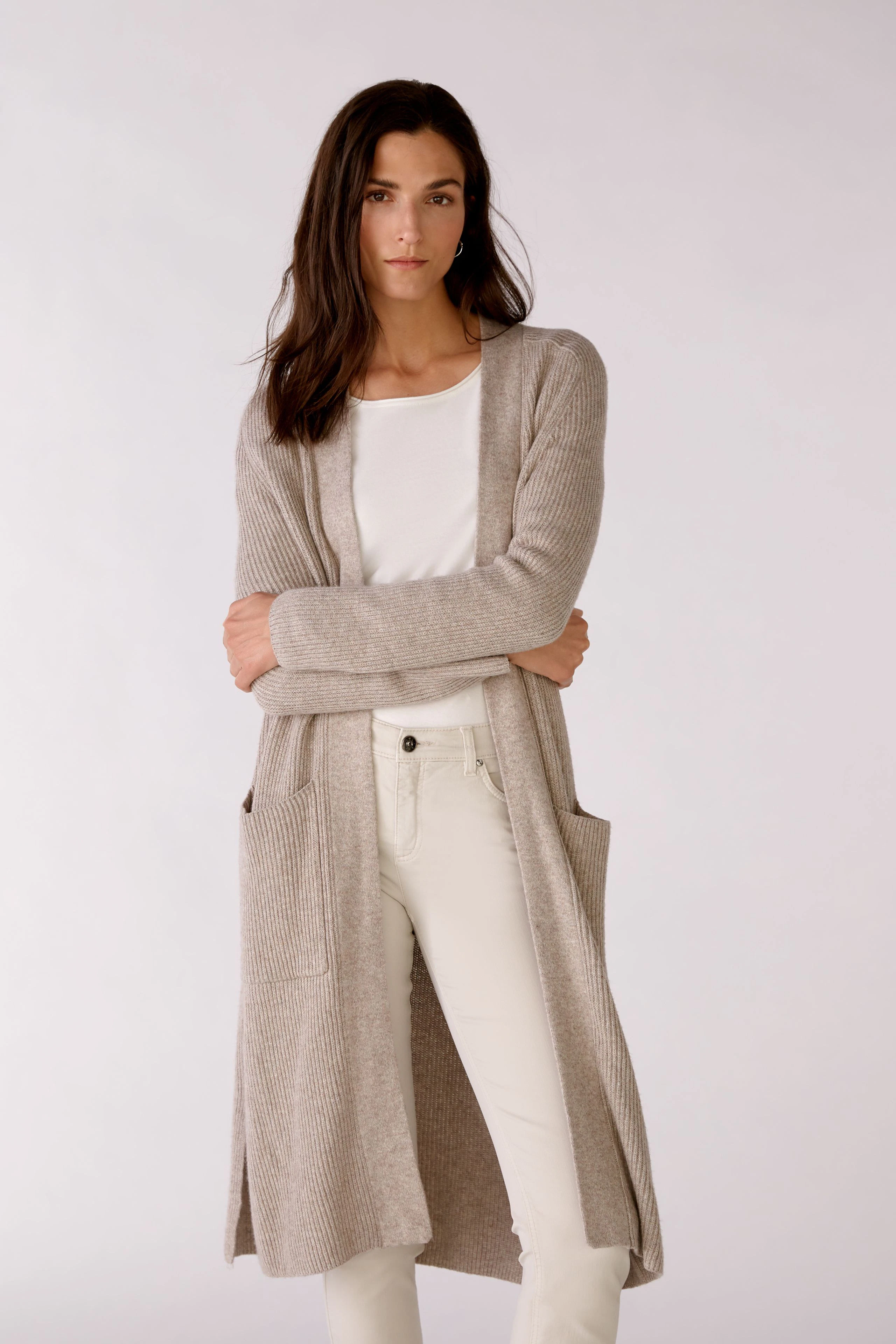 Bild 3 von Strickmantel - Taupe Melange in Taupe Melange | Oui