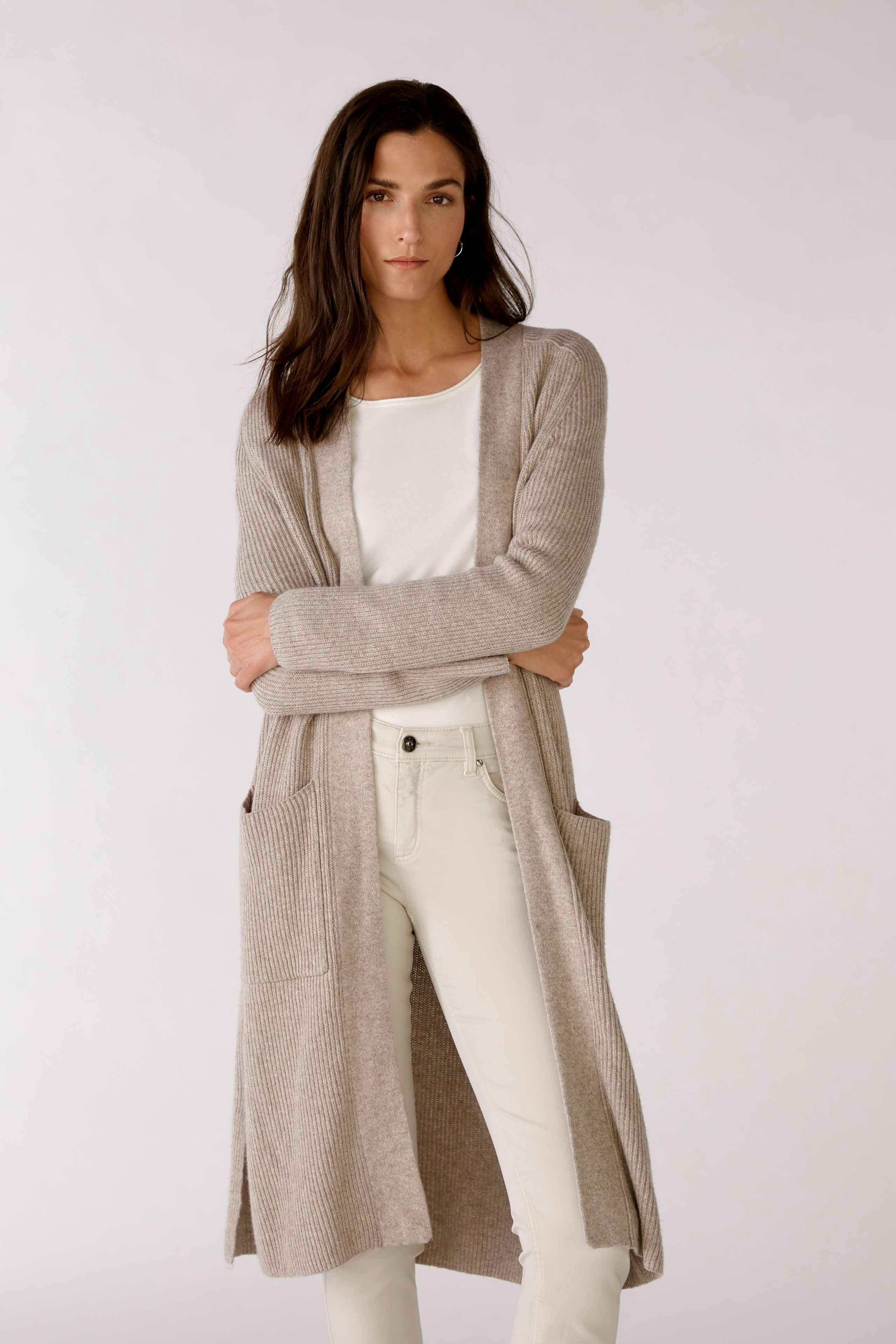 Bild 3 von Strickmantel - Taupe Melange in Taupe Melange | Oui