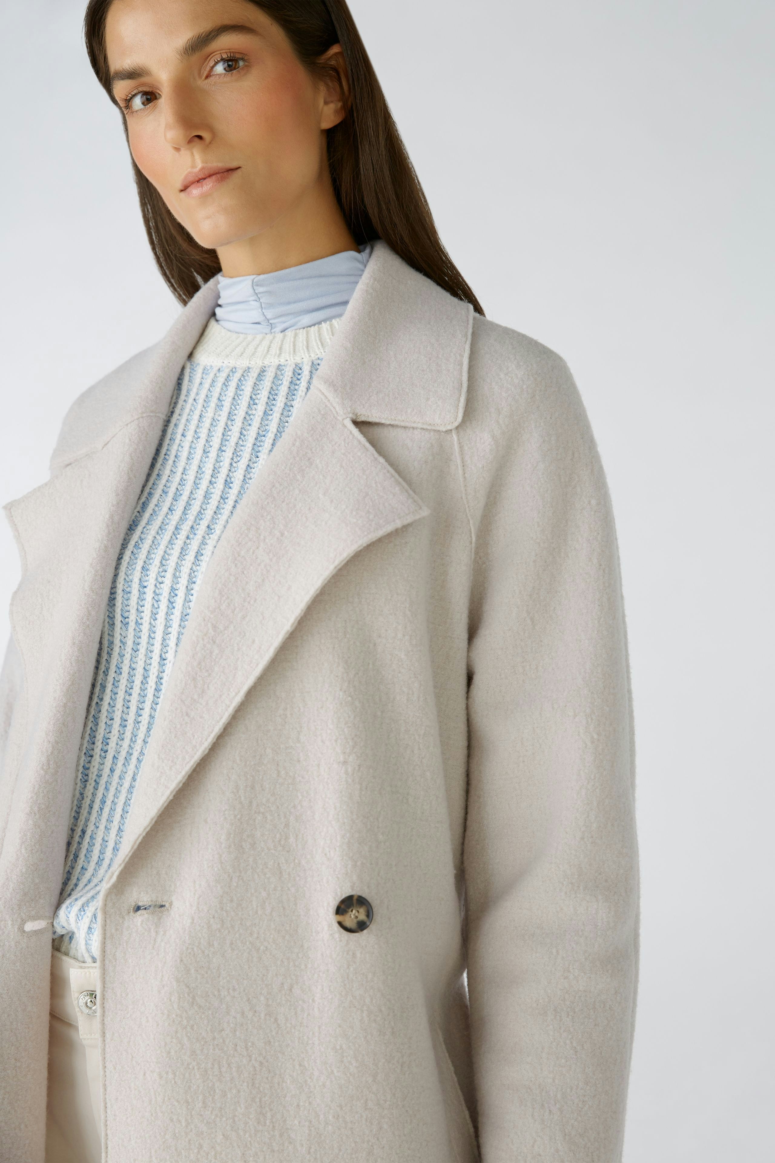 Bild 6 von Double breasted coat - stone melange in stone melange | Oui