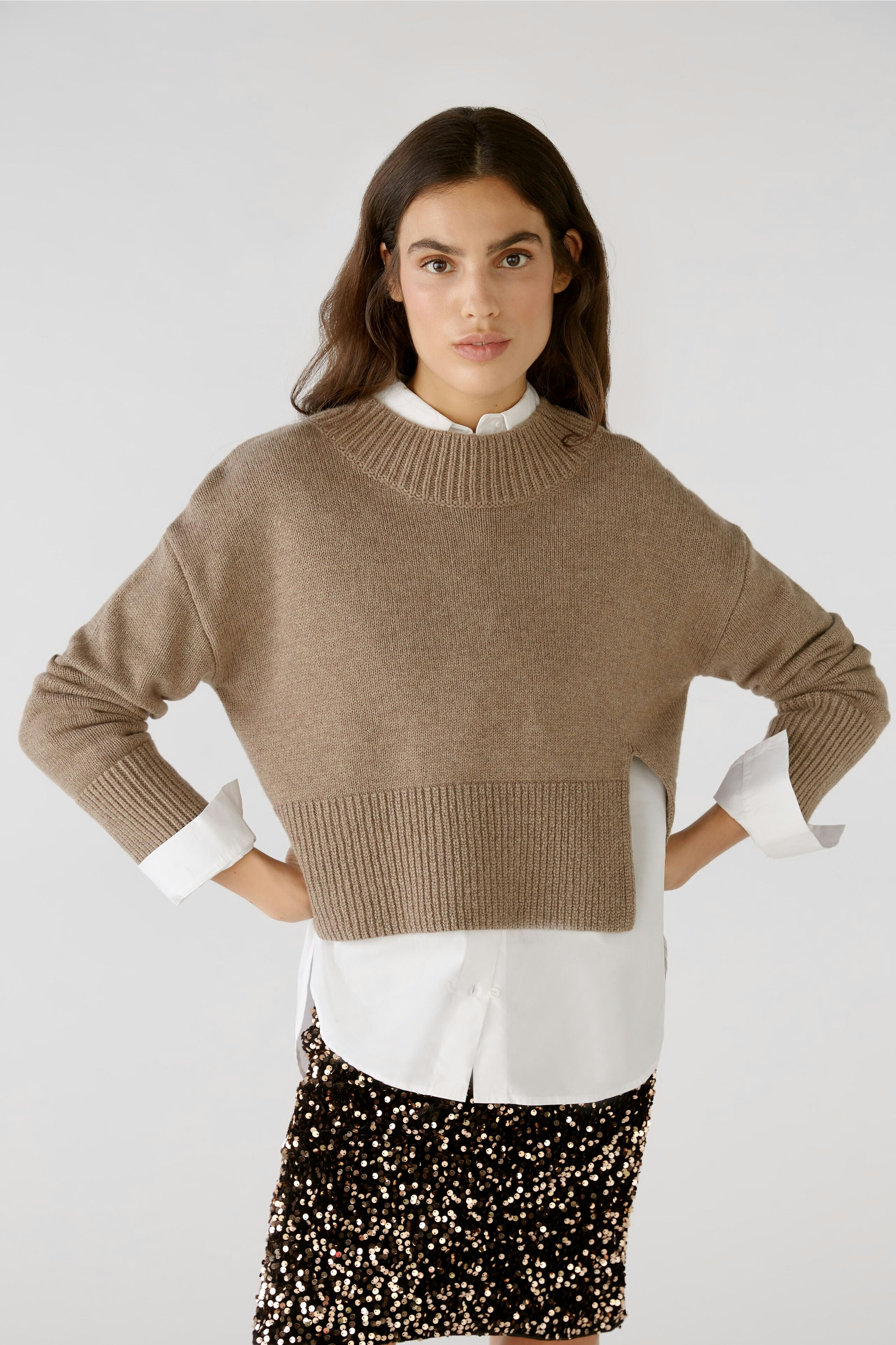 Bild 6 von Pullover - Taupe Melange in Taupe Melange | Oui