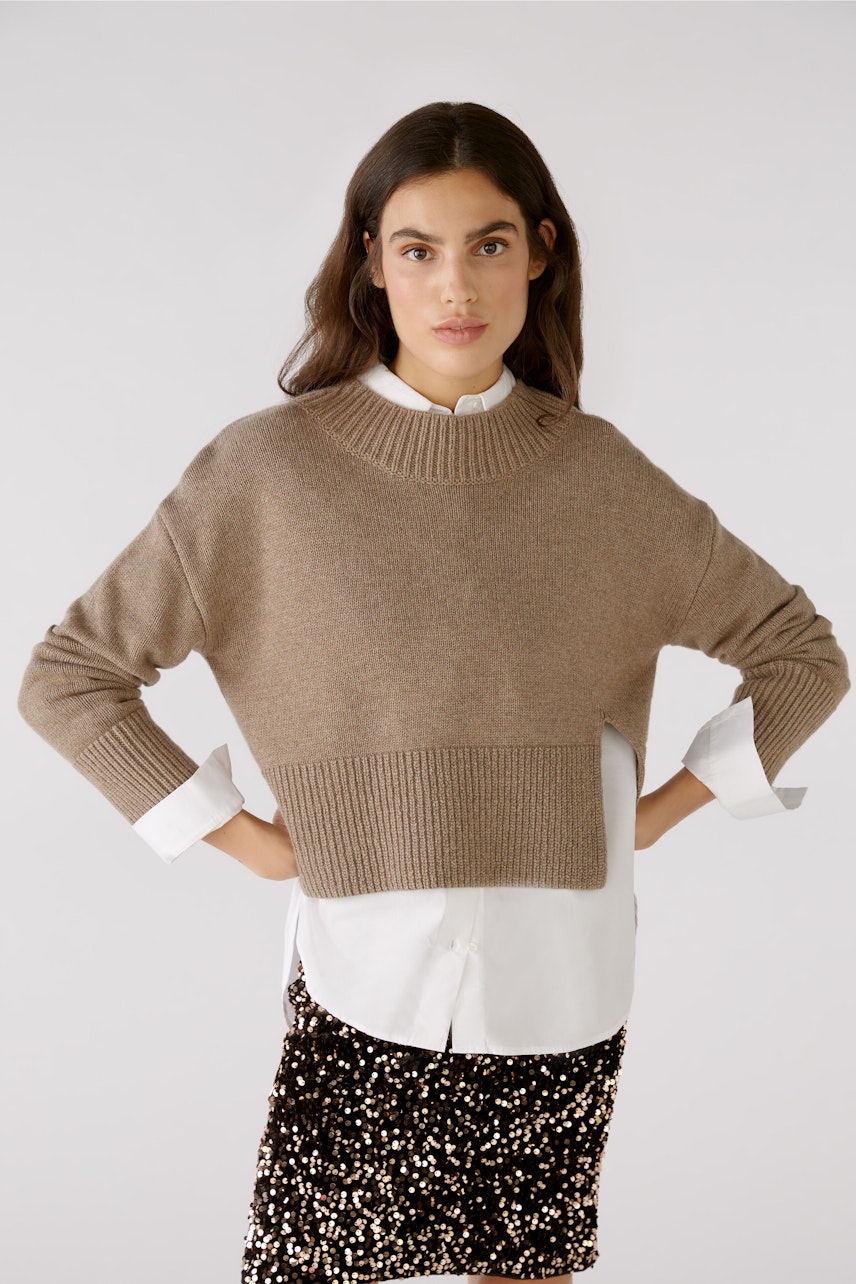 Bild 6 von Pullover - Taupe Melange in Taupe Melange | Oui