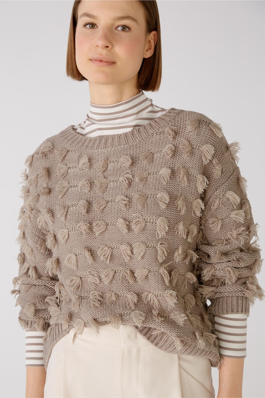 Bild 4 von Pullover - Taupe Melange in Taupe Melange | Oui