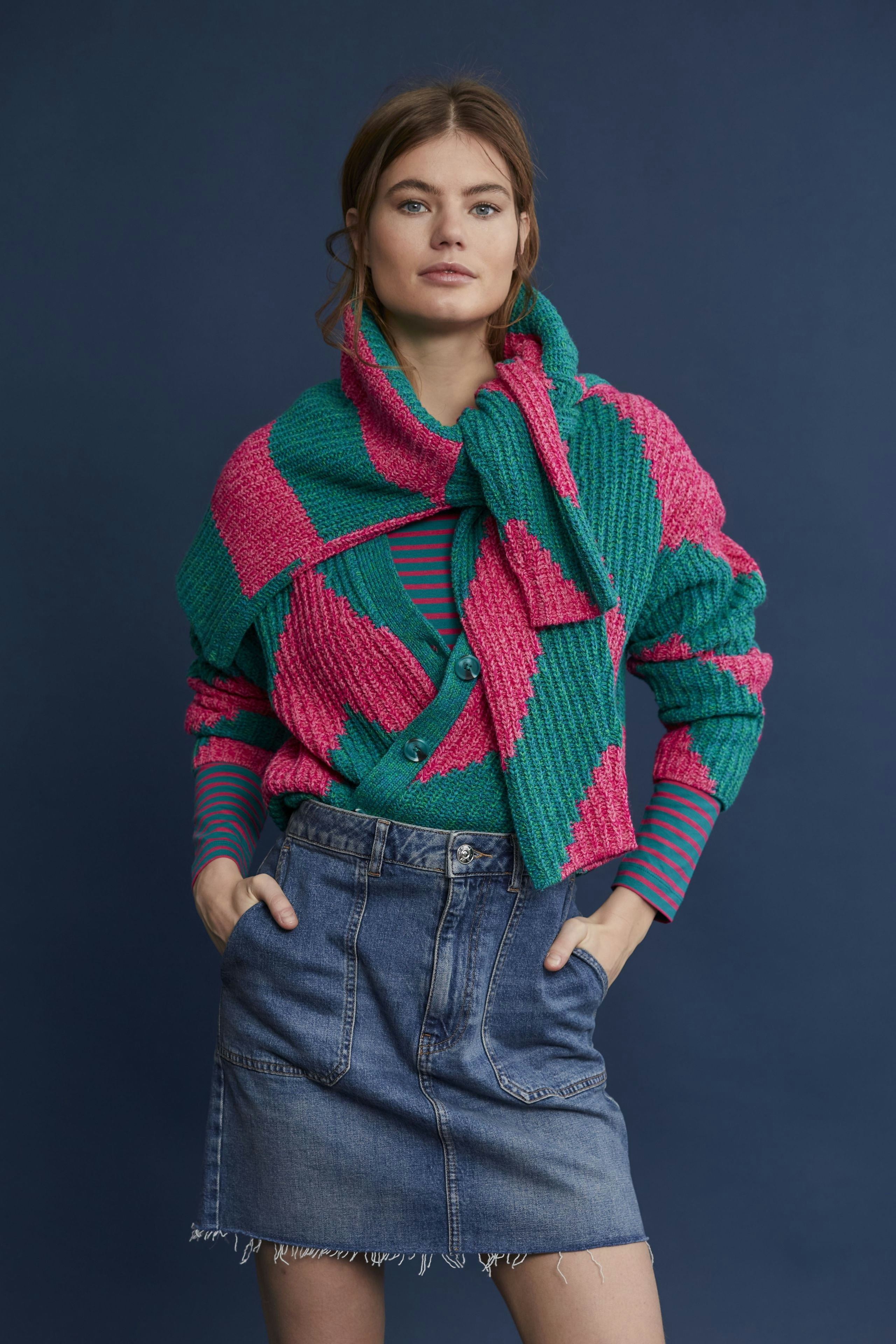 Bild 6 von Mini skirt - darkblue denim in darkblue denim | Oui