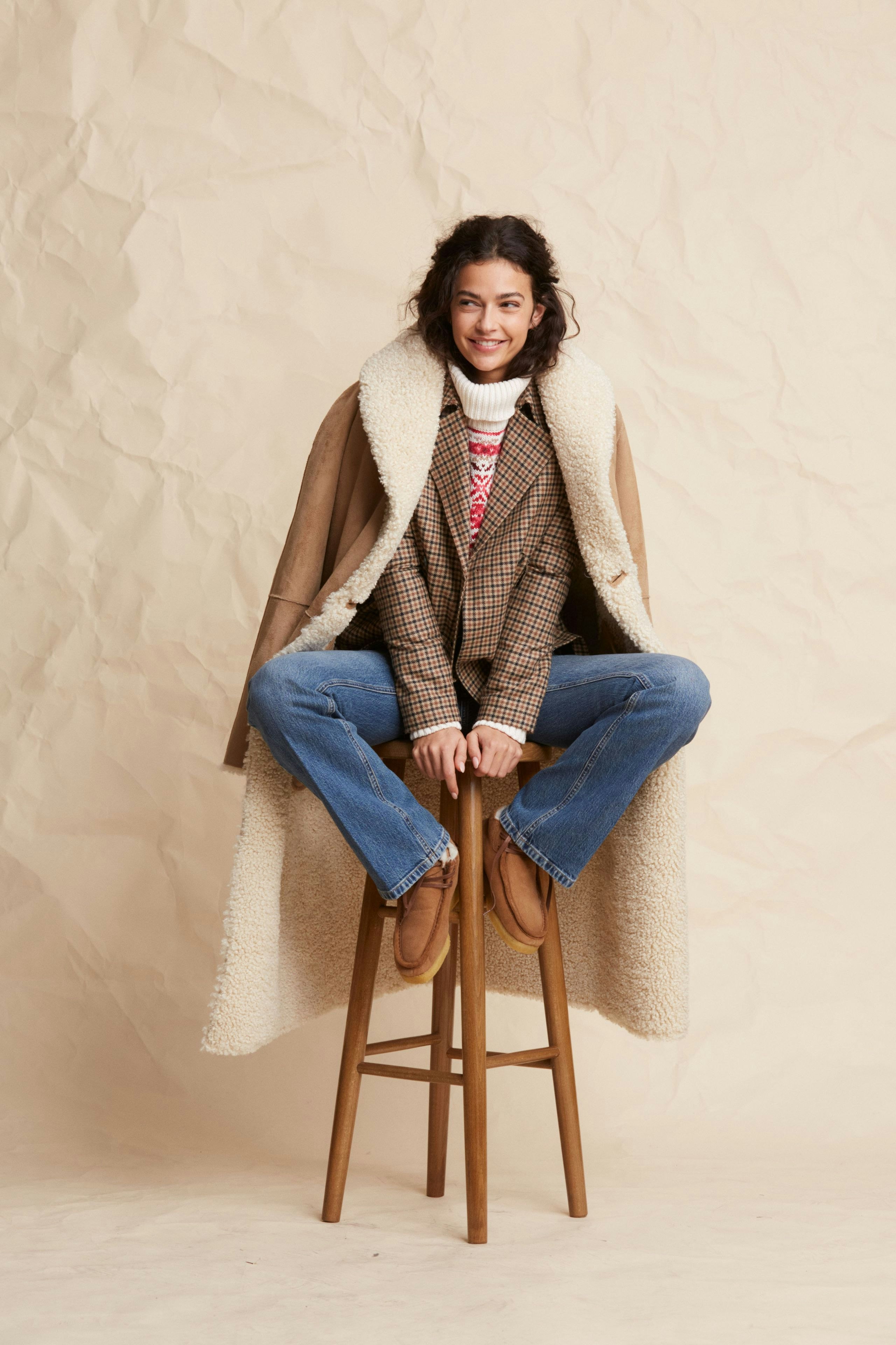 Winter coat - light stone camel