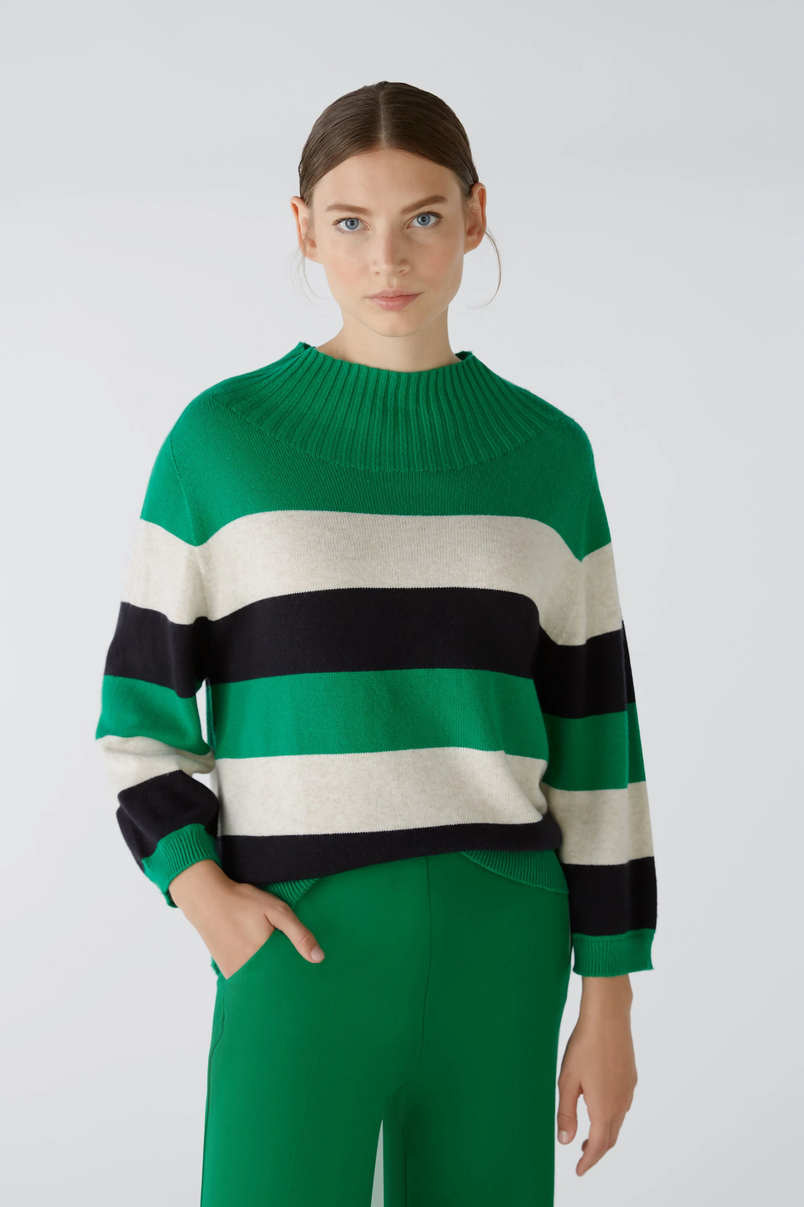 Image 2 of pullover - green grey in green grey | Oui