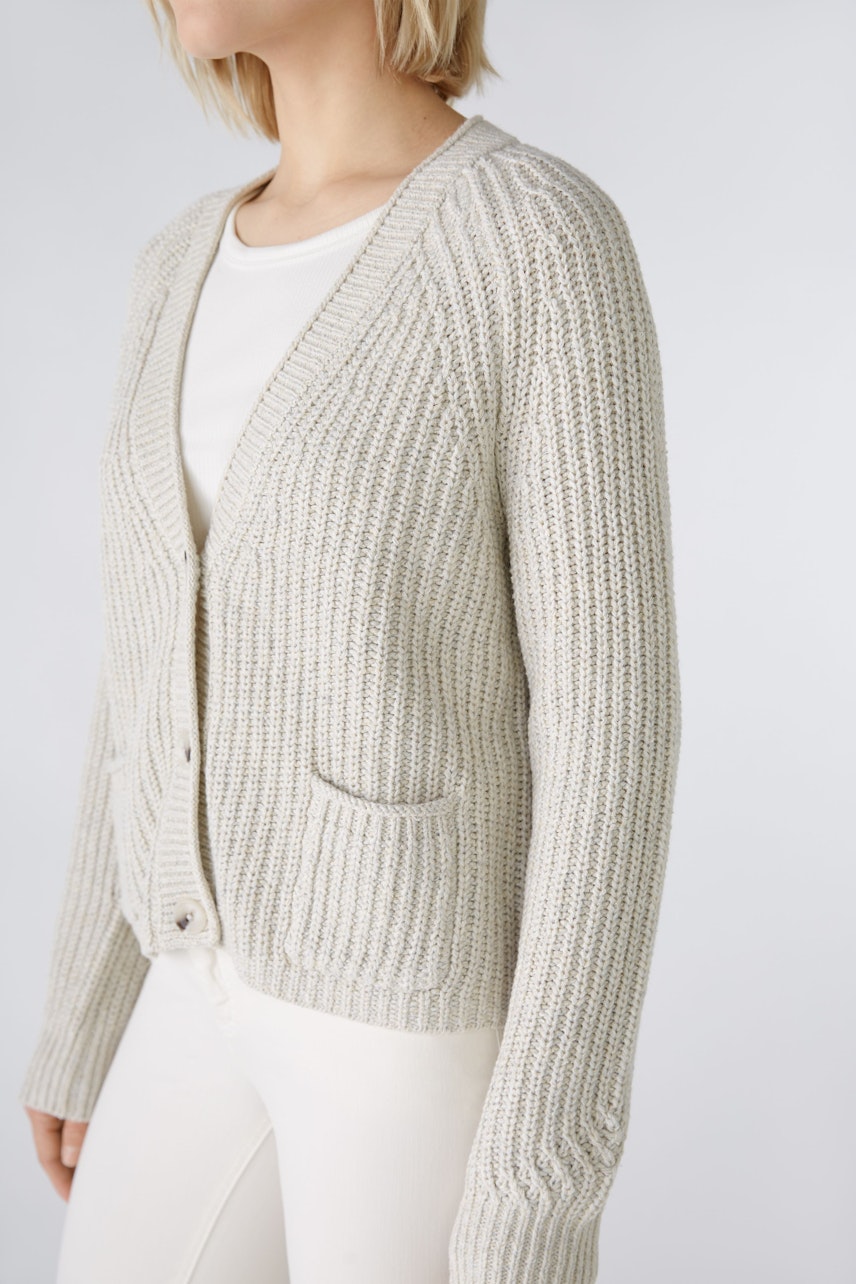 Bild 1 von LAFONYA Strickjacke - light camel white in light camel white | Oui