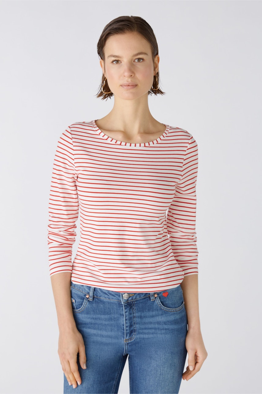 Bild 2 von SUMIKO Langarmshirt - white red in white red | Oui