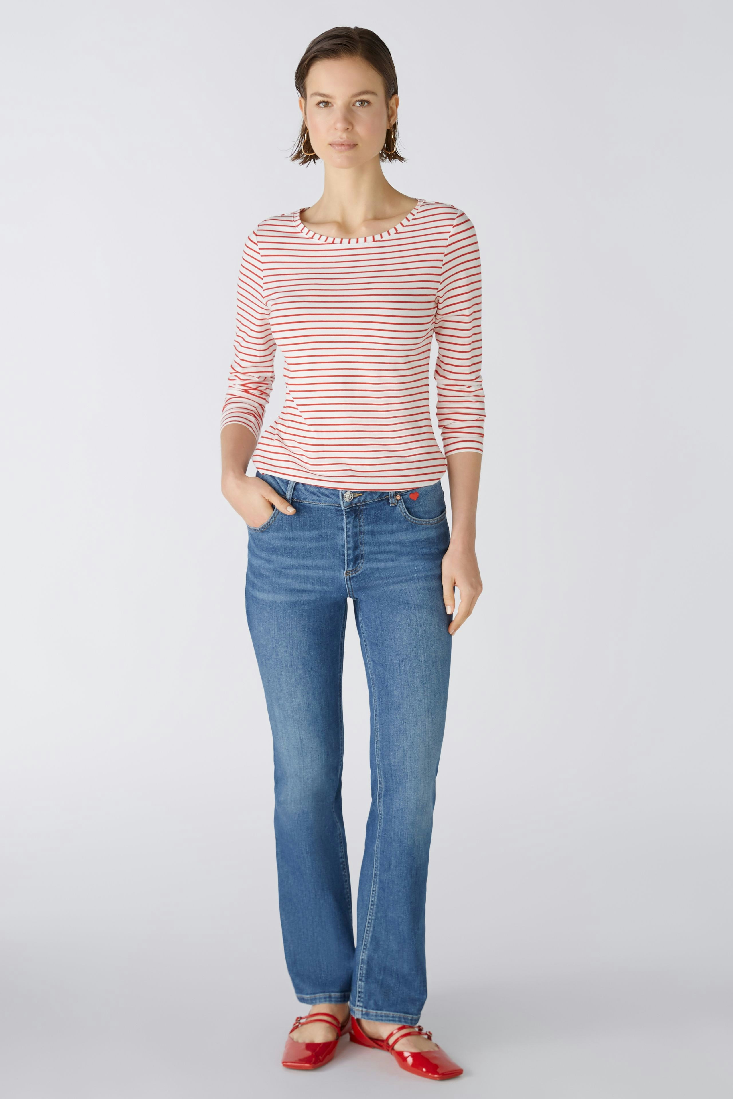 Bild 1 von SUMIKO Long-sleeve shirt - white red in white red | Oui