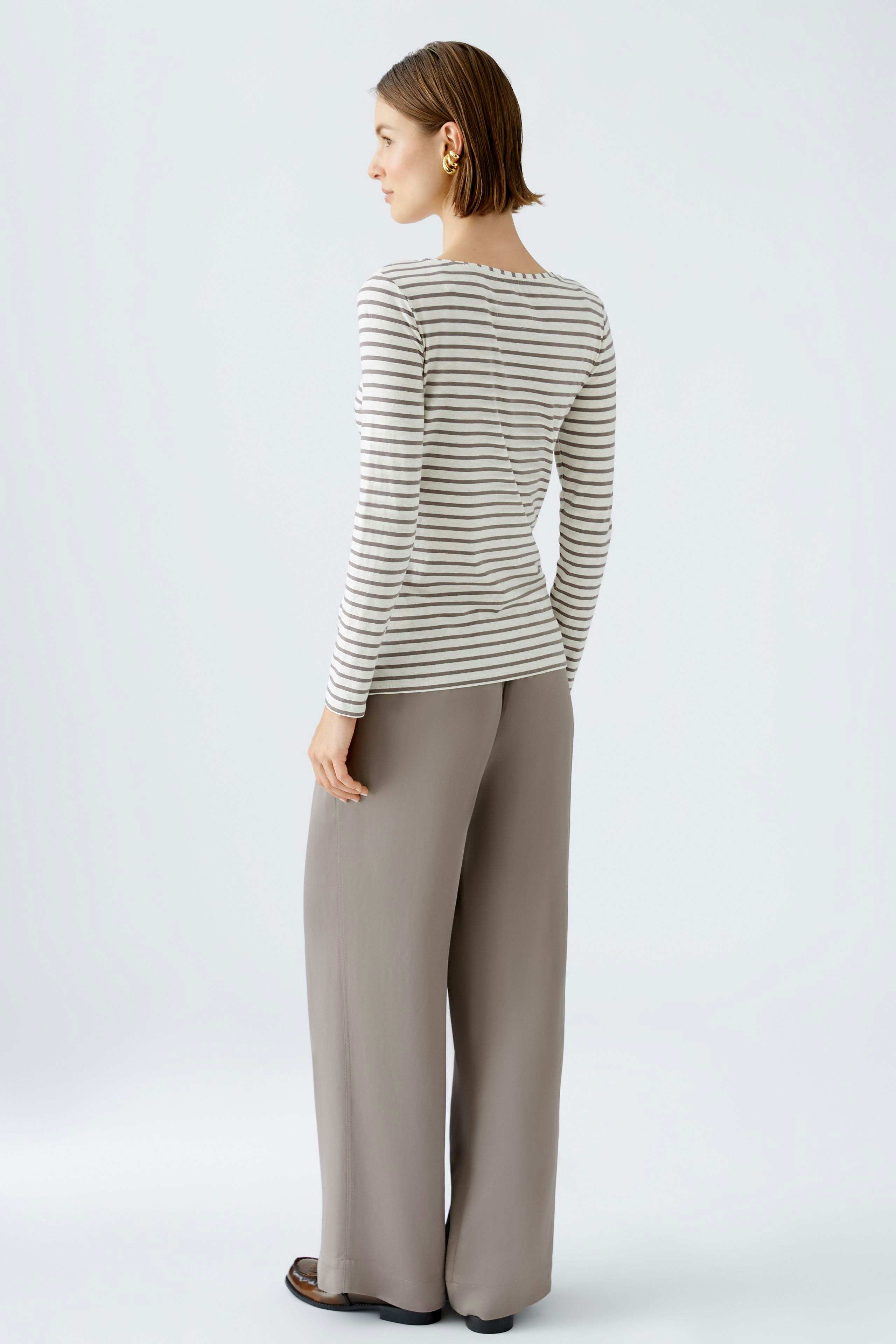 Bild 4 von SUMIKO Long-sleeve shirt - dark brown offwhite in dark brown offwhite | Oui