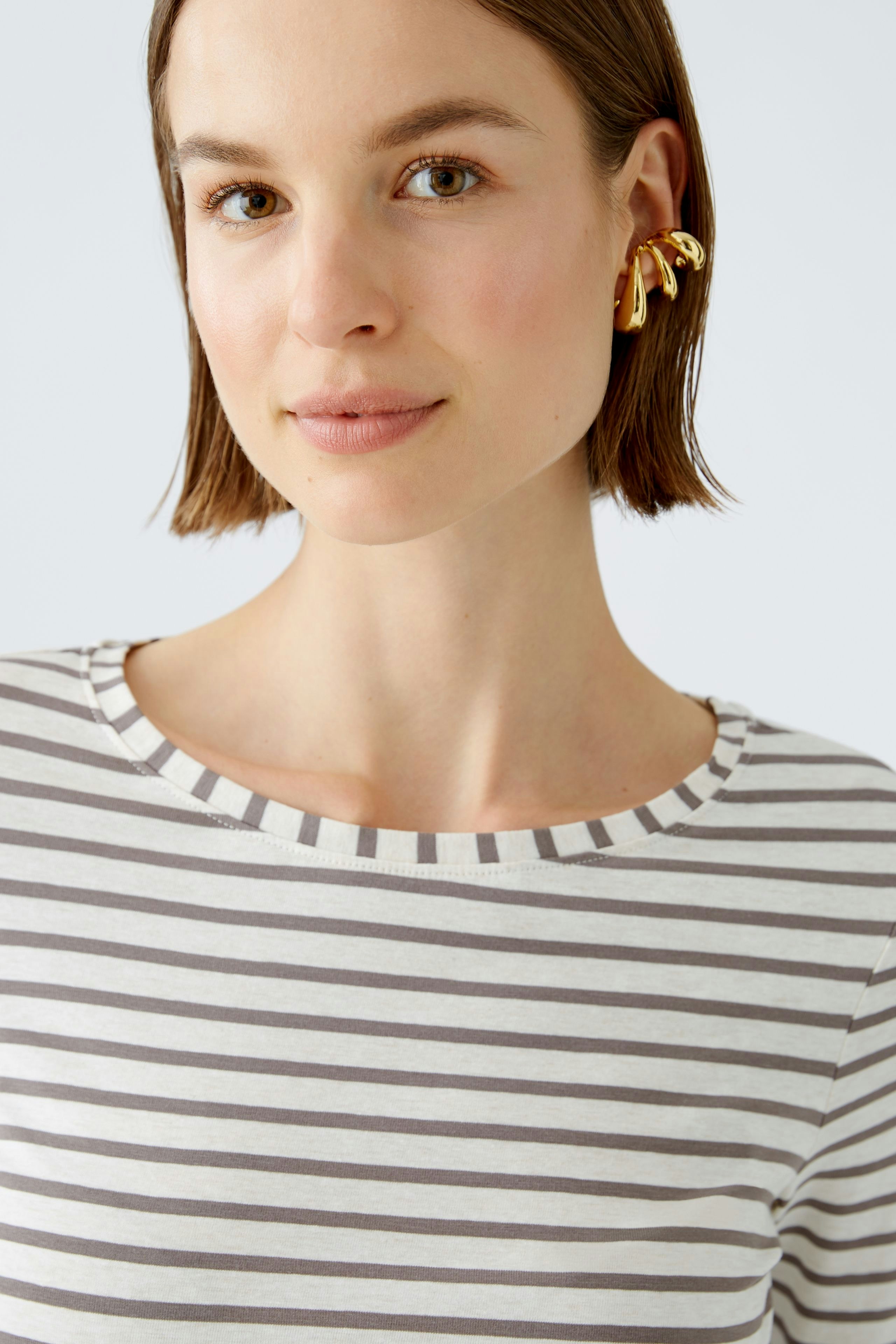 Bild 5 von SUMIKO Long-sleeve shirt - dark brown offwhite in dark brown offwhite | Oui