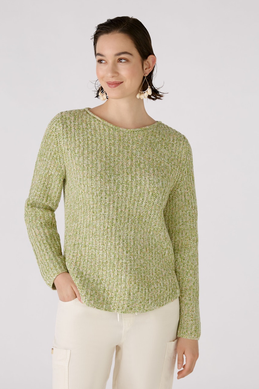 Bild 1 von NAOLIN pullover - green white in green white | Oui